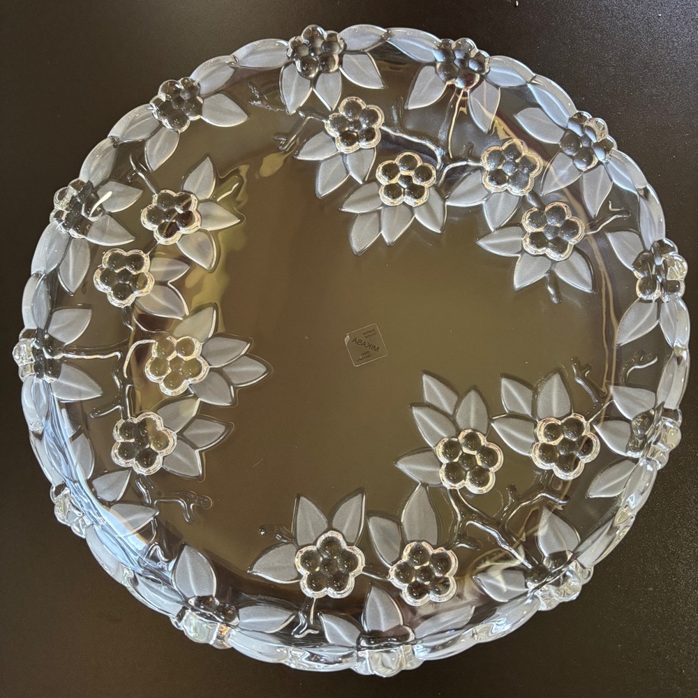 Vintage Mikasa/Walther Glas Crystal Carmen Serving Platter Made In Germany